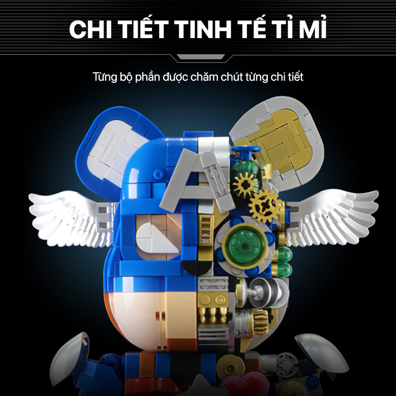 Mô hình lắp ghép - Bear Robot - Captain America 18809 1 mo hinh lap ghep bear robot captain america 18809 01